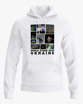 Худі жіночий з принтом Світ з Україною