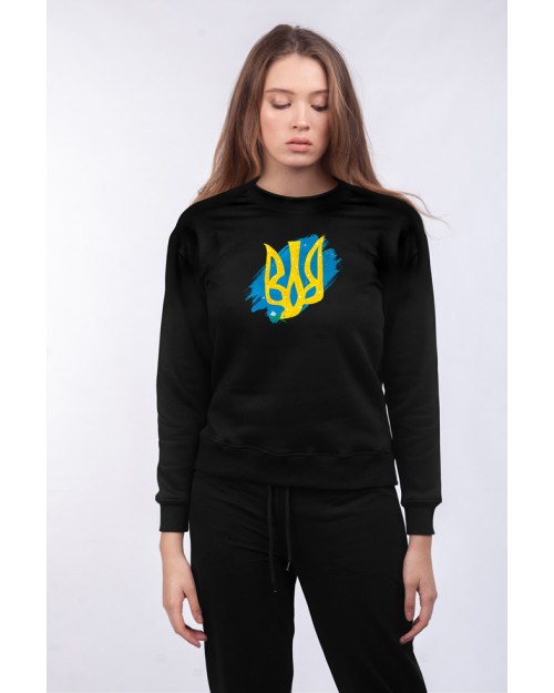 Костюм жіночий (світшот, штани) з принтом Герб України V105 Костюм жіночий (світшот, штани) з принтом Герб України V105