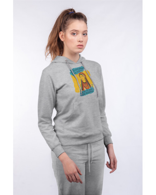 Костюм жіночий (худі, штани) з принтом Кохай мене українською Костюм жіночий (худі, штани) з принтом Кохай мене українською
