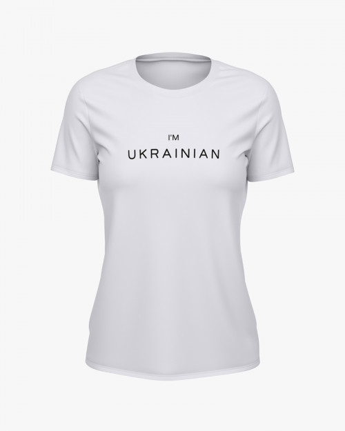 Футболка жіноча з принтом I'm ukrainian Футболка жіноча з принтом I'm ukrainian