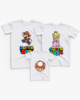 Cімейні футболки (Family Look) з принтом Super Mario V7