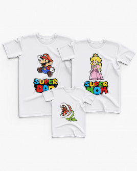 Cімейні футболки (Family Look) з принтом Super Mario V8