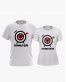 Футболки парні з принтом Влучив у ціль та Стріляю мітко V24 Футболки парні з принтом Влучив у ціль та Стріляю мітко V24