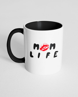Чашка кольорова з принтом Mom life