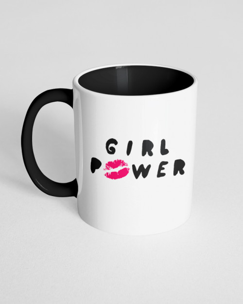 Чашка кольорова з принтом Girl power Чашка кольорова з принтом Girl power