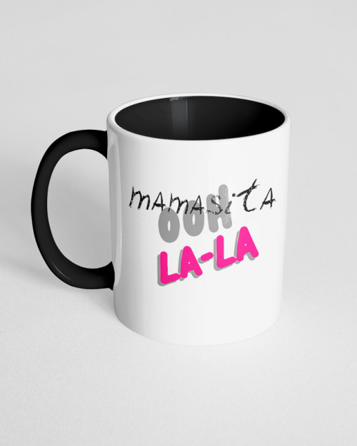 Чашка кольорова з принтом Mamasita ooh la-la Чашка кольорова з принтом Mamasita ooh la-la