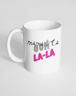 Чашка белая c принтом Mamasita ooh la-la