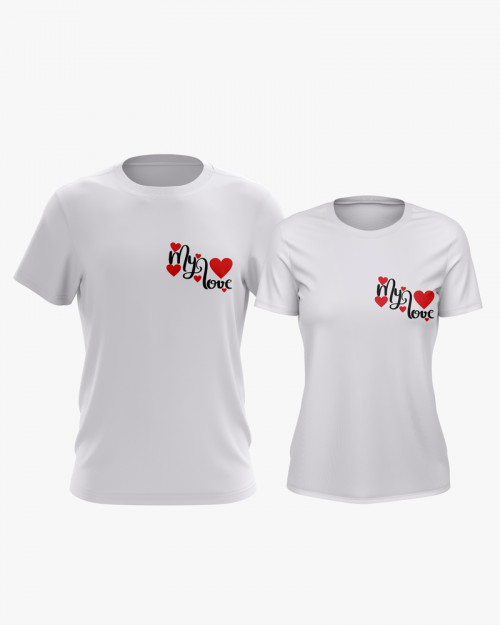 Футболки парні з принтом Love V24 Футболки парні з принтом Love V24