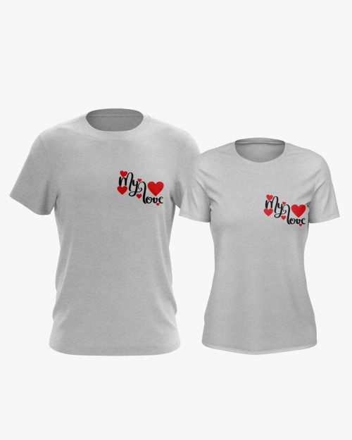 Футболки парні з принтом Love V24 Футболки парні з принтом Love V24