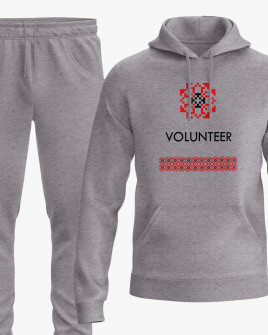 Костюм женский (худи, штаны) с принтом Volunteer