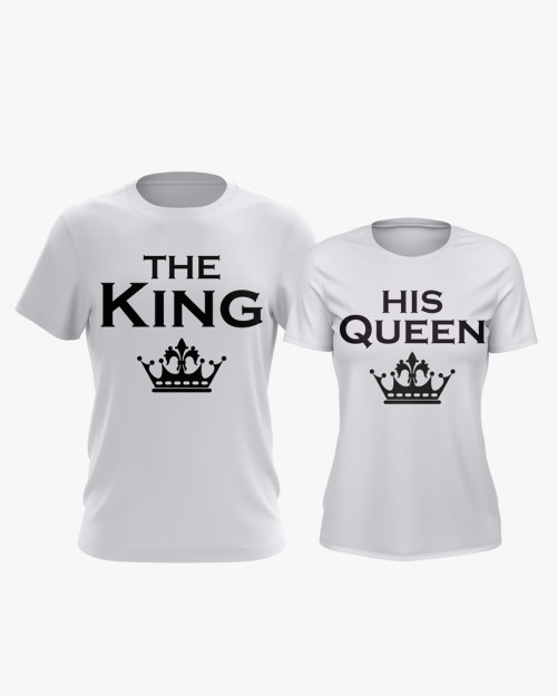 Футболки парні з принтом The King His Queen Футболки парні з принтом The King His Queen