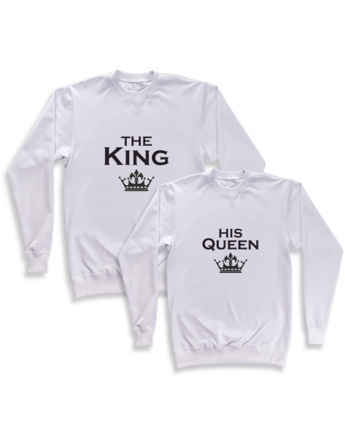 Світшоти парні з написом King Queen Світшоти парні з написом King Queen