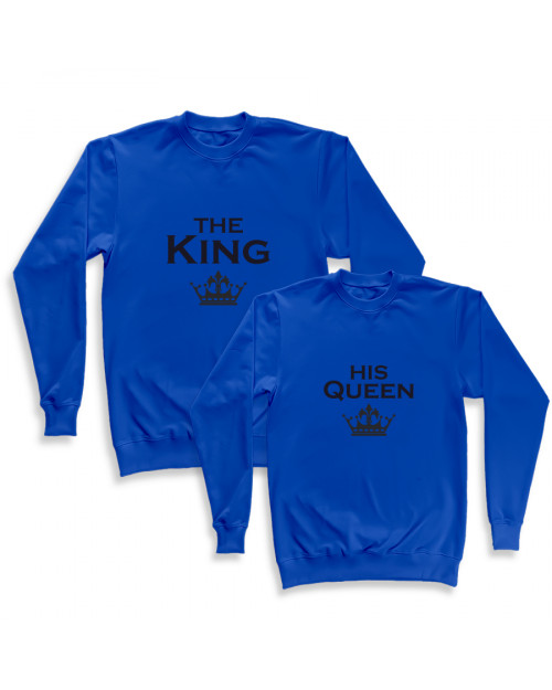 Світшоти парні з написом King Queen Світшоти парні з написом King Queen