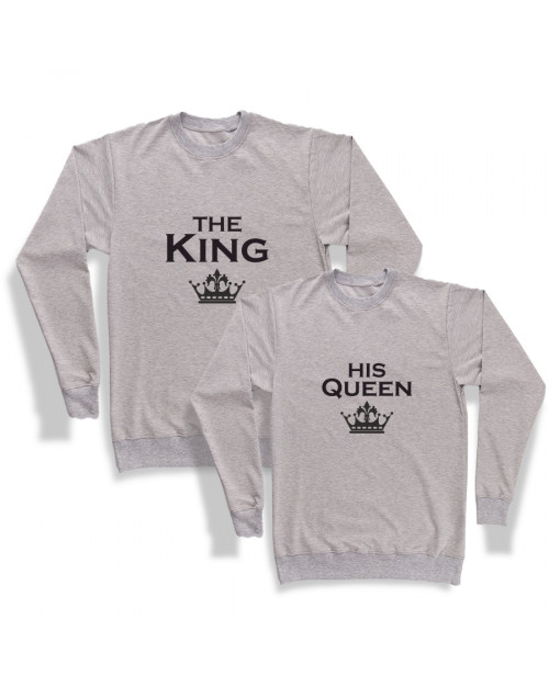 Світшоти парні з написом King Queen Світшоти парні з написом King Queen