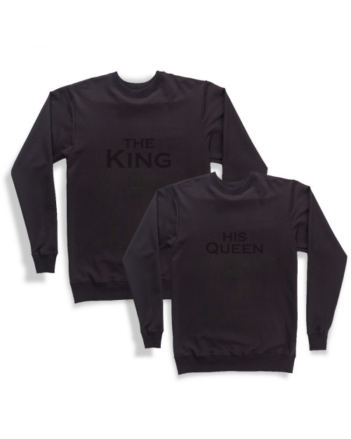 Світшоти парні з написом King Queen Світшоти парні з написом King Queen