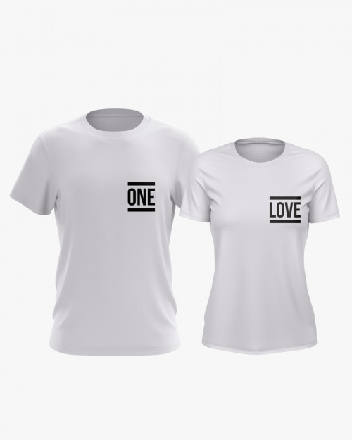 Футболки парні з написом One Love Футболки парні з написом One Love