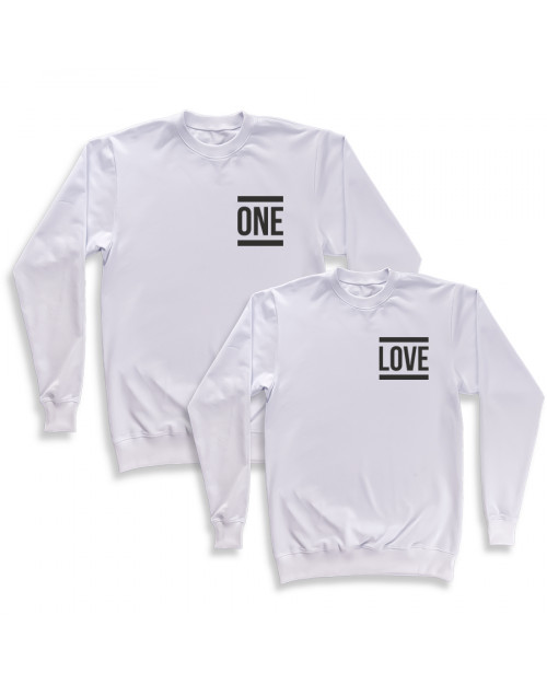 Світшоти парні з написом One Love Світшоти парні з написом One Love