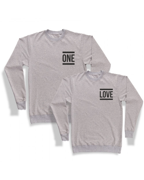 Світшоти парні з написом One Love Світшоти парні з написом One Love