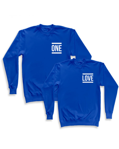 Світшоти парні з написом One Love Світшоти парні з написом One Love