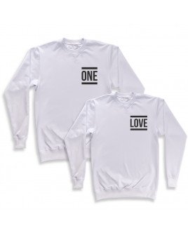 Світшоти парні з написом One Love