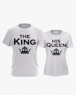 Футболки парні з принтом The King His Queen