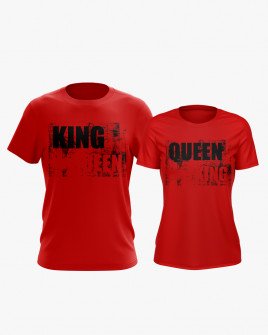 Футболки парні з принтом King and Queen V13