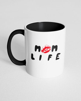 Чашка кольорова з принтом Mom life