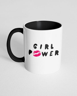 Чашка кольорова з принтом Girl power
