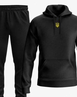 Костюм мужской (худи, штаны) с принтом герб Украины
